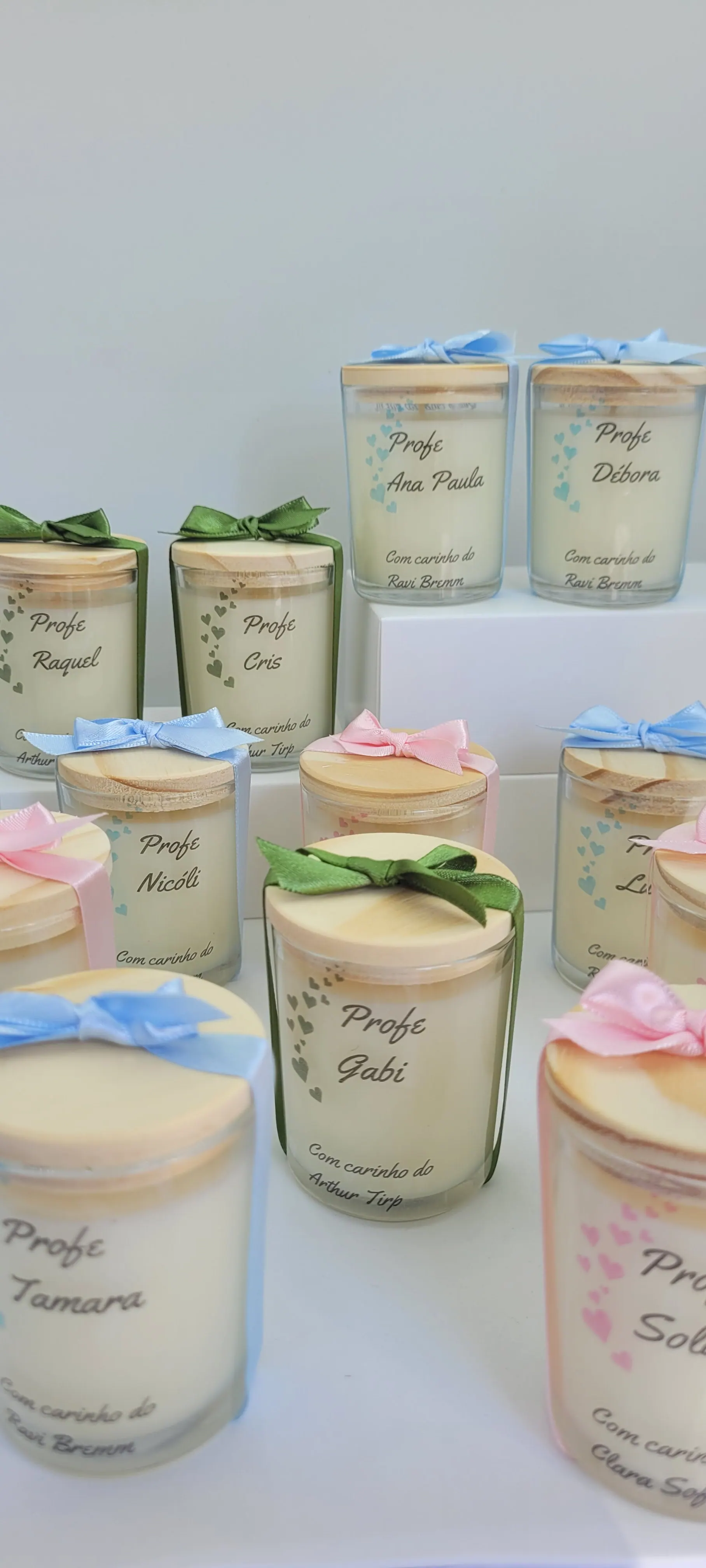 Composição de velas artesanais Velas Gaya